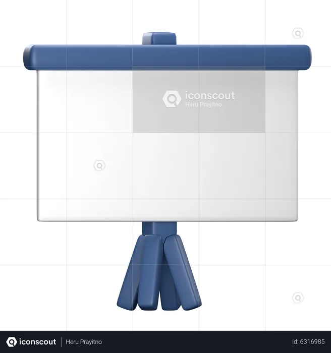 Projector Screen  3D Icon