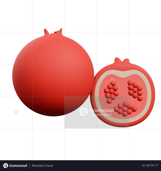 Promegranate  3D Illustration