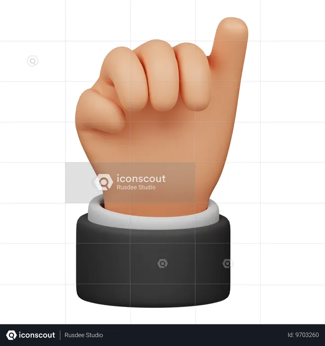 Promise Hand Gesture  3D Icon