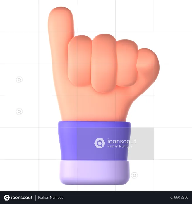 Promise Hand Gesture  3D Icon