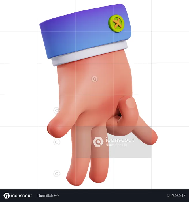 Promise hand gesture  3D Illustration