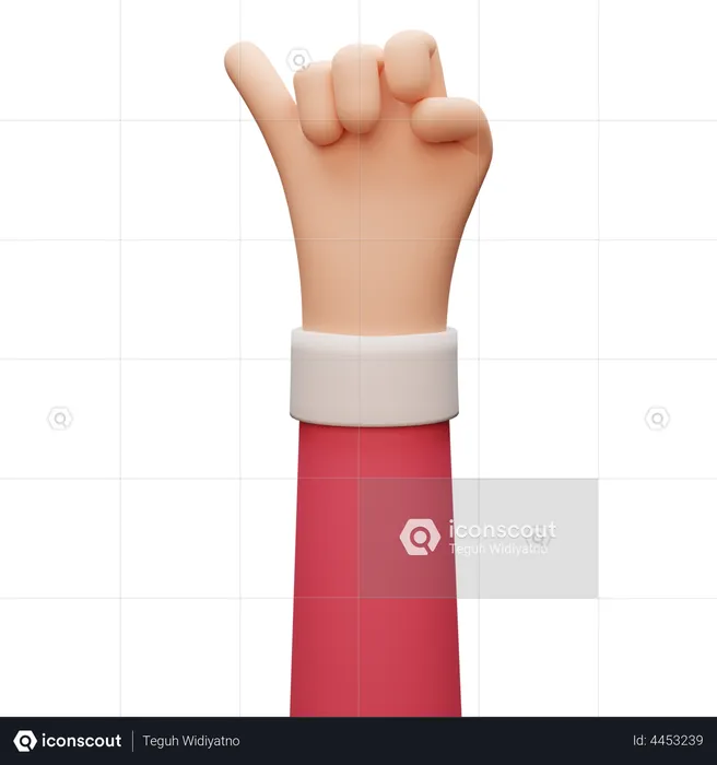 Promise Hand Gesture  3D Illustration