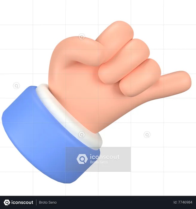 Promise Hand Gesture Emoji 3D Icon