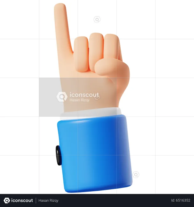 Promise Pingkie Hand Gesture  3D Icon