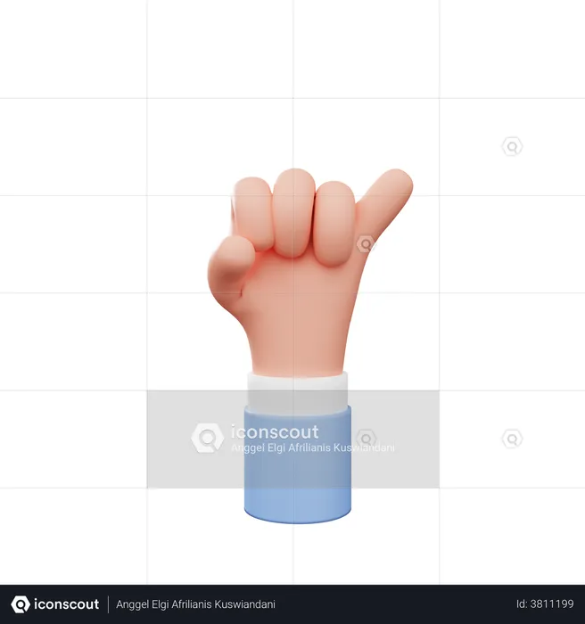 Promise Pinkie Hand Gesture  3D Illustration