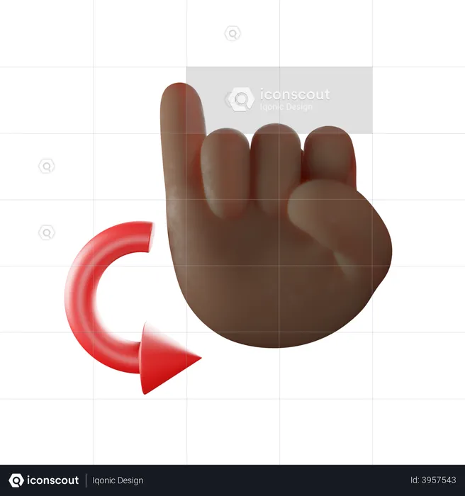 Promise Pinkie Hand Gesture  3D Illustration