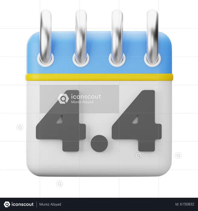 April-Werbekalender 3D-Symbol  3D Icon