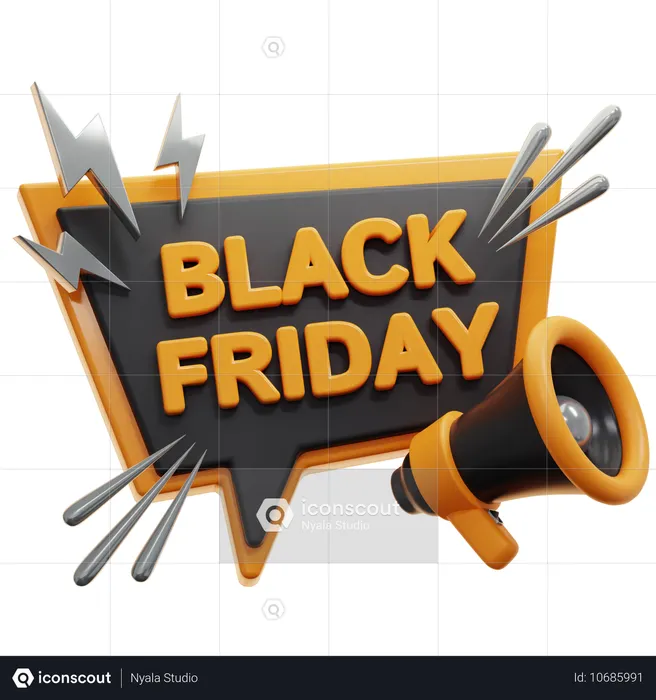 Promoção Black Friday  3D Icon