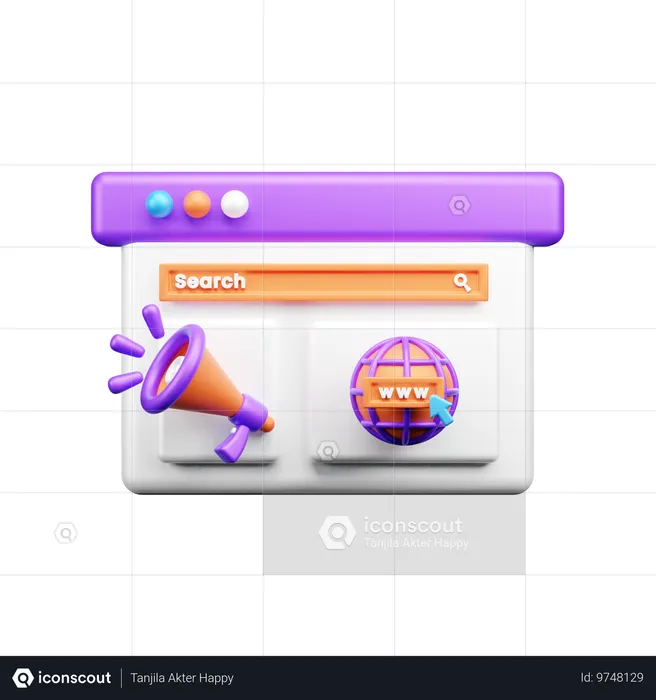 Promoção na web  3D Icon