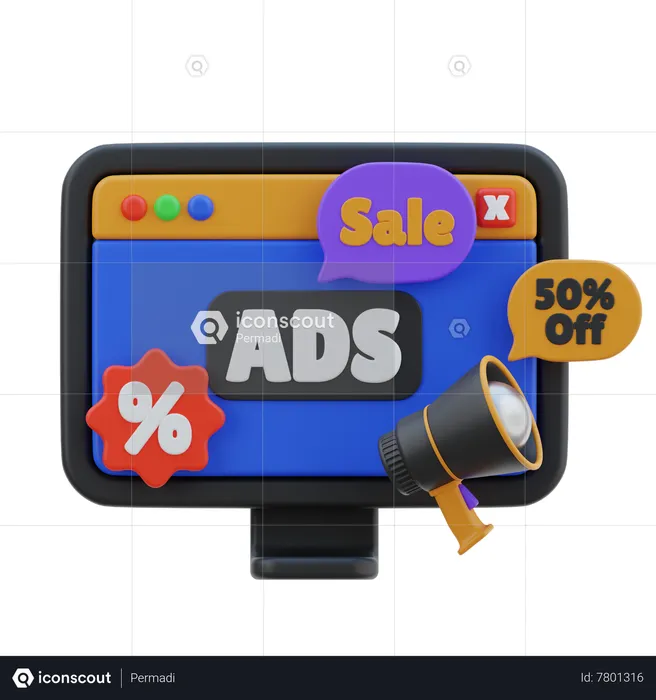 Promoción de descuento  3D Icon