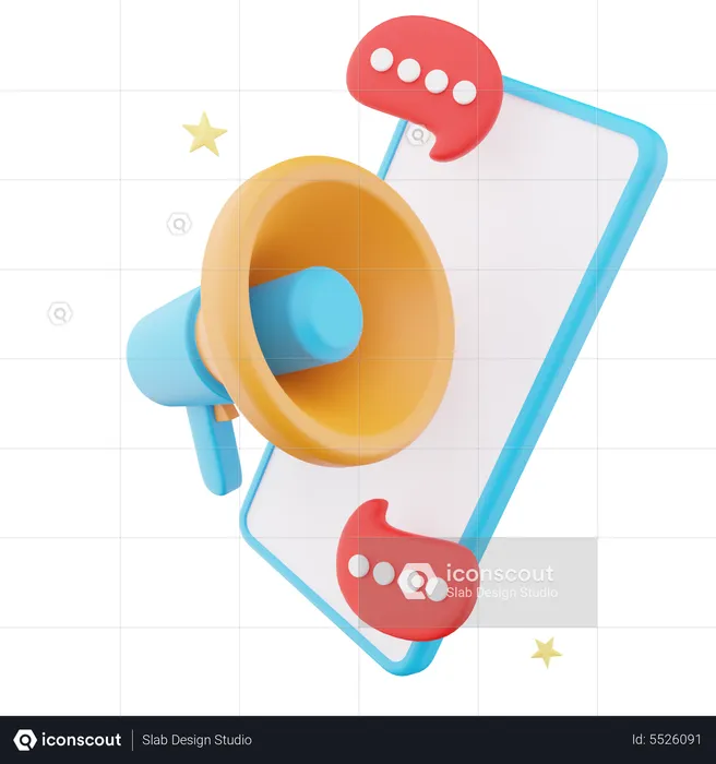 Promotion Message  3D Icon