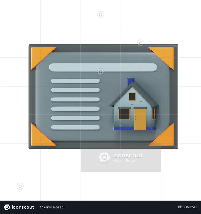 Property Certificate  3D Icon