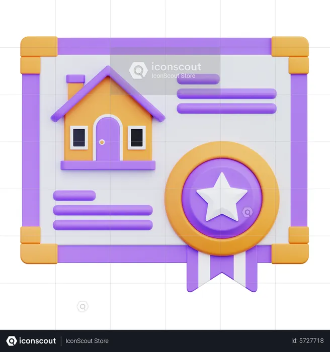 Property Certificate  3D Icon