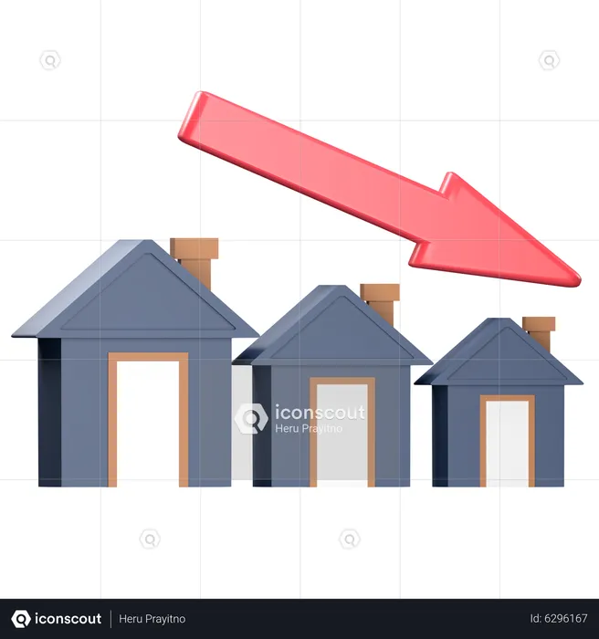 Property Collapse  3D Icon