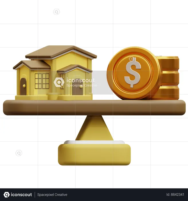 Property Value Balance  3D Icon