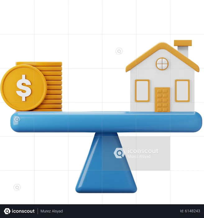 Property Value Balance  3D Icon