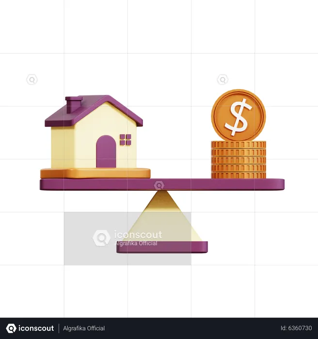 Property Value Balance  3D Icon