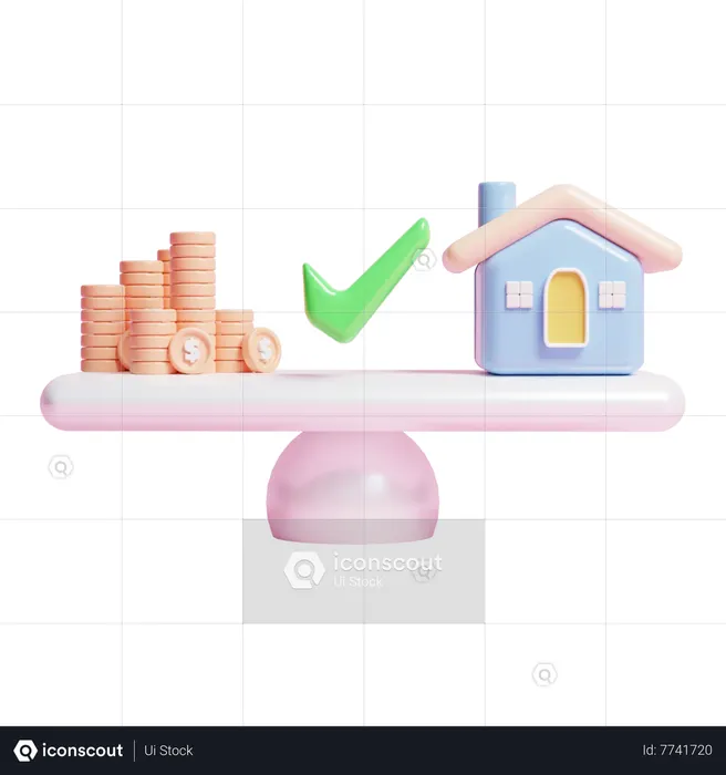 Property Value Comparison  3D Icon