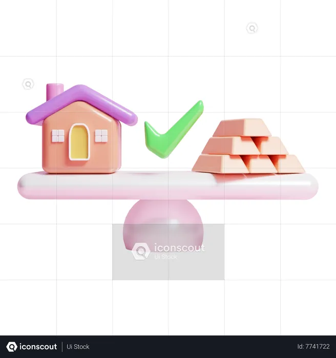 Property Value Comparison  3D Icon
