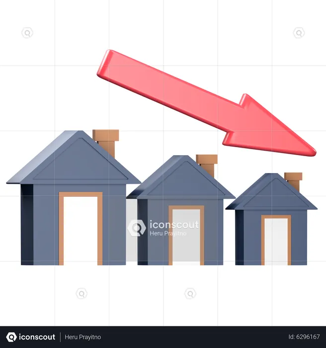 Effondrement de la propriété  3D Icon