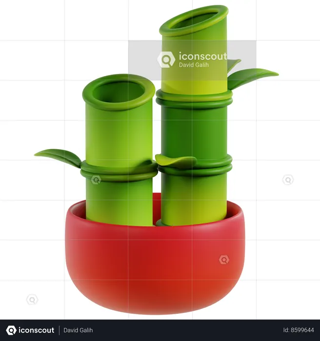 Prospérité Bambou Nouvel An Chinois  3D Icon