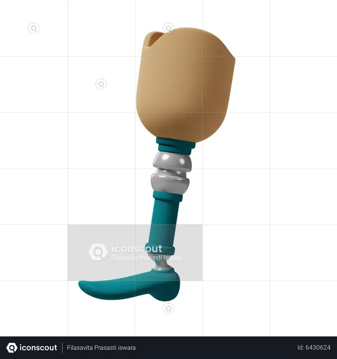 Prosthetic Leg  3D Icon