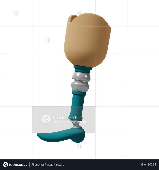 Prosthetic Leg  3D Icon
