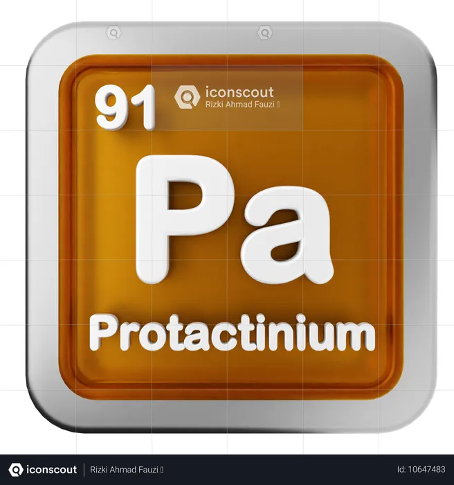 Protactinium-Periodensystem  3D Icon