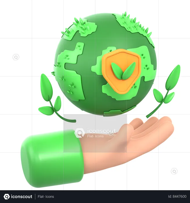 Proteção Ambiental  3D Icon