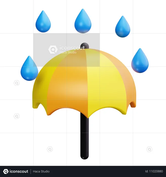 Proteção contra chuva  3D Icon