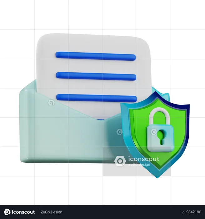 Proteção de correio  3D Icon