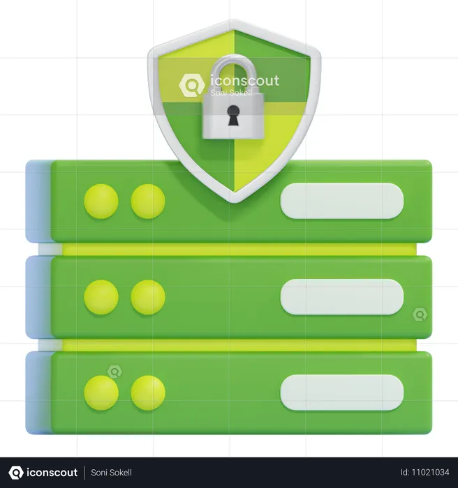 Proteção de dados  3D Icon