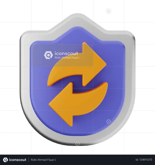 Proteção de escudo de atualização  3D Icon