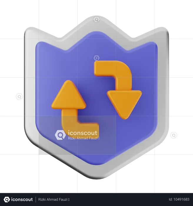 Proteção de escudo em tempo real  3D Icon