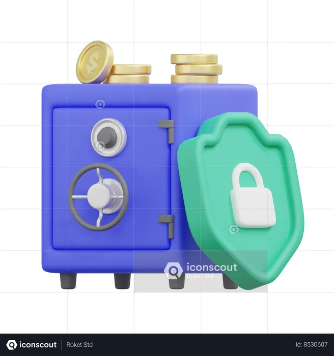 Proteção de investimento  3D Icon