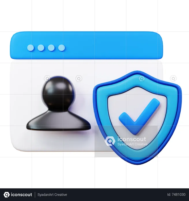 Proteção de login  3D Icon