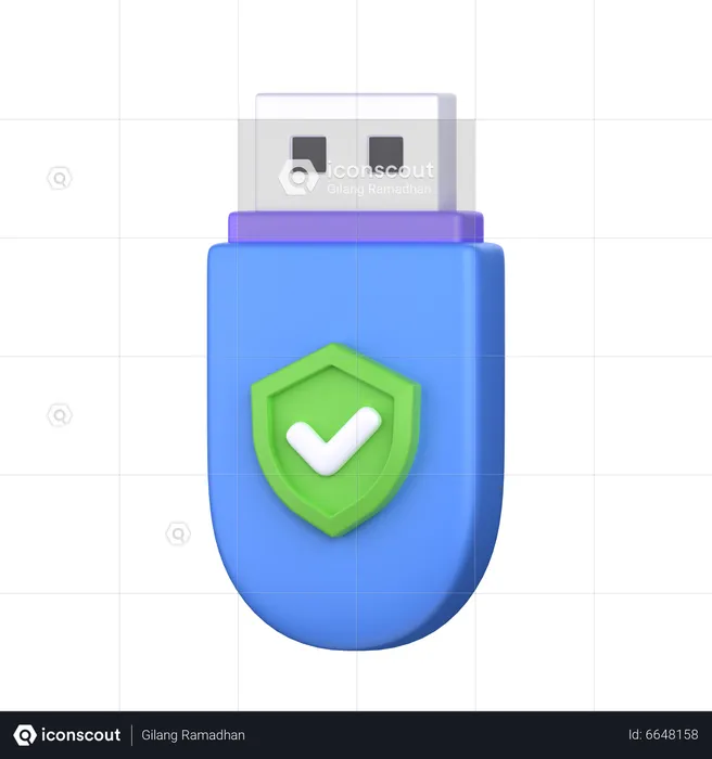 Proteção de unidade USB  3D Icon