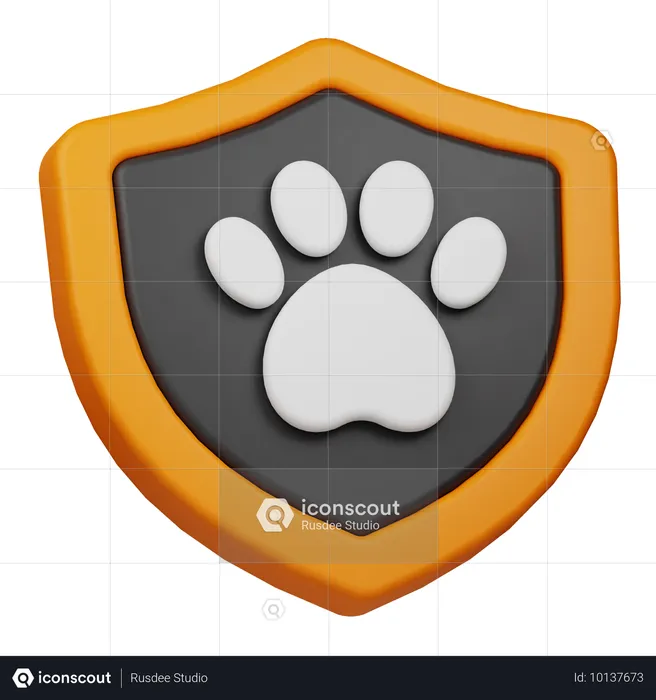 Protección animal  3D Icon