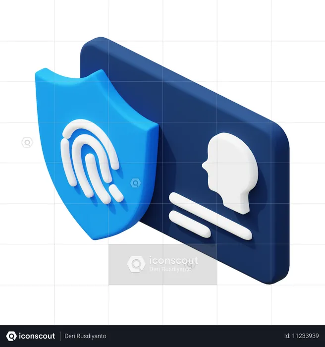 Protección contra robo de identidad  3D Icon