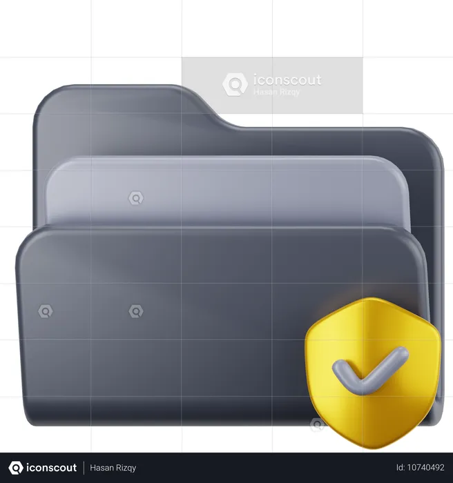 Protección de archivos  3D Icon