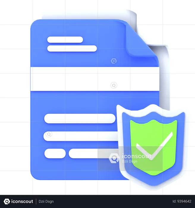 Protección de archivos  3D Icon