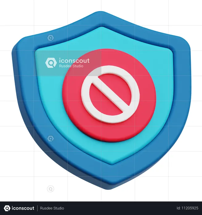 Protección de bloque  3D Icon