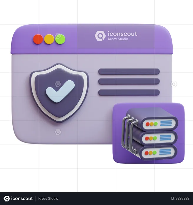 Protección de Datos  3D Icon