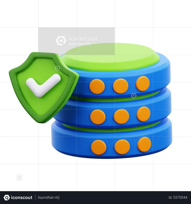 Protección del servidor de base de datos  3D Icon