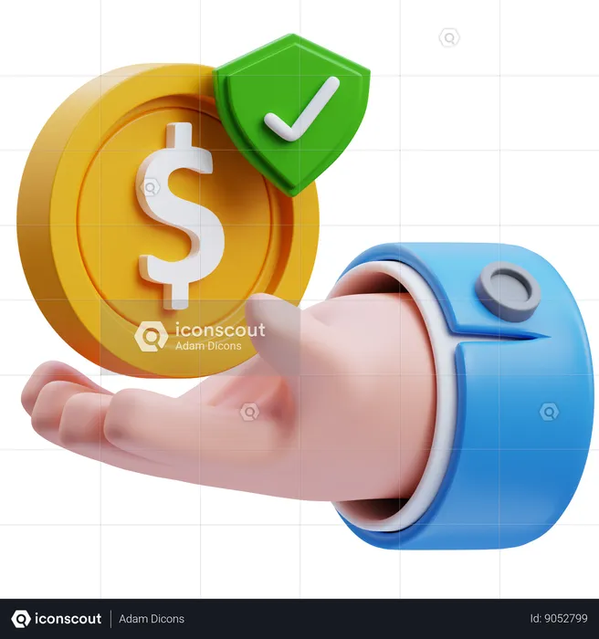 Protección del dinero  3D Icon