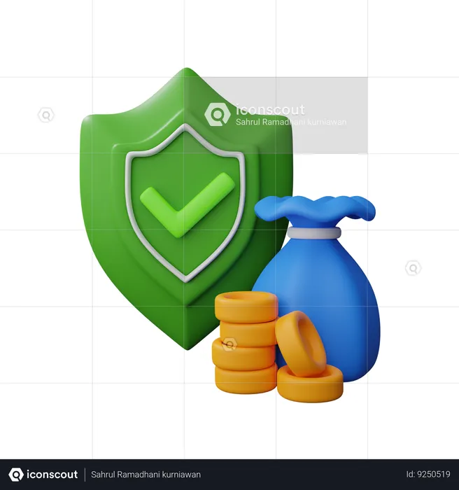 Protección del dinero  3D Icon