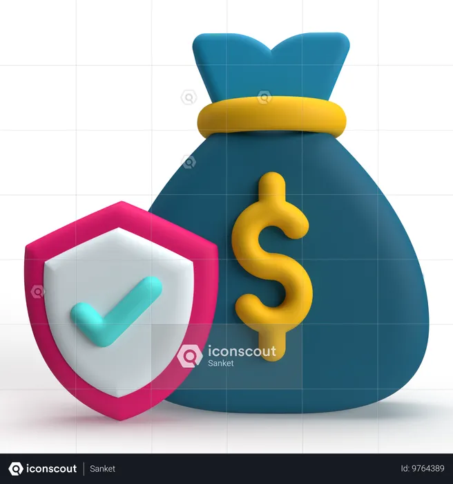 Protección del dinero  3D Icon