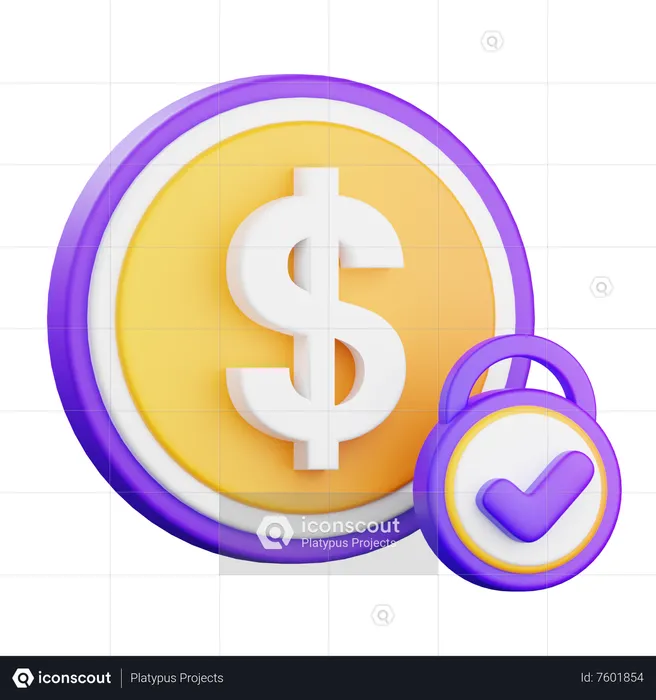 Protección del dinero  3D Icon