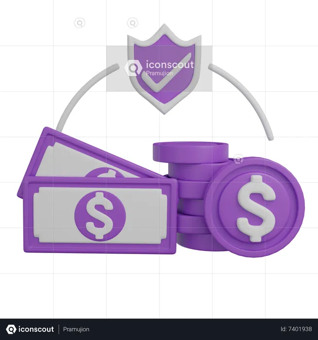 Protección financiera  3D Icon