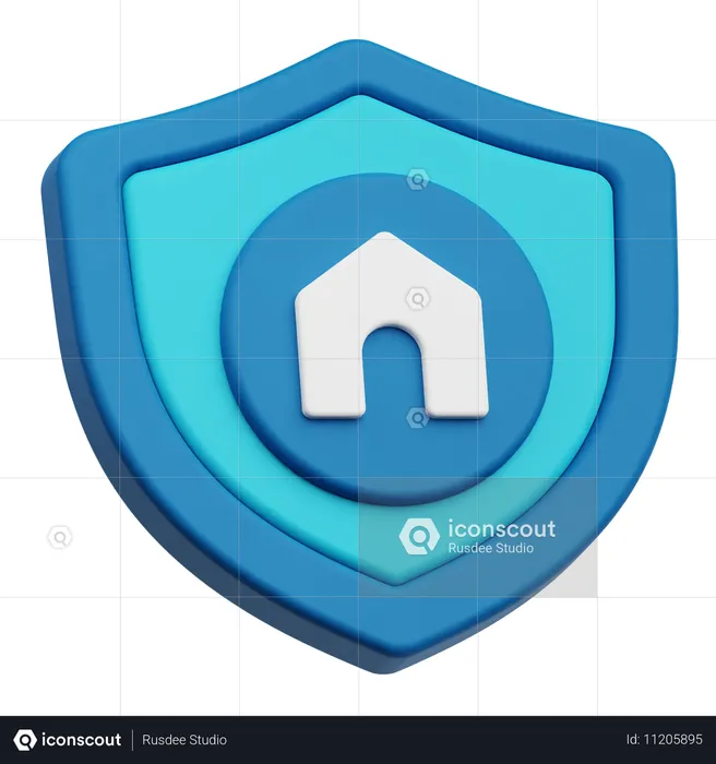 Protección del hogar  3D Icon